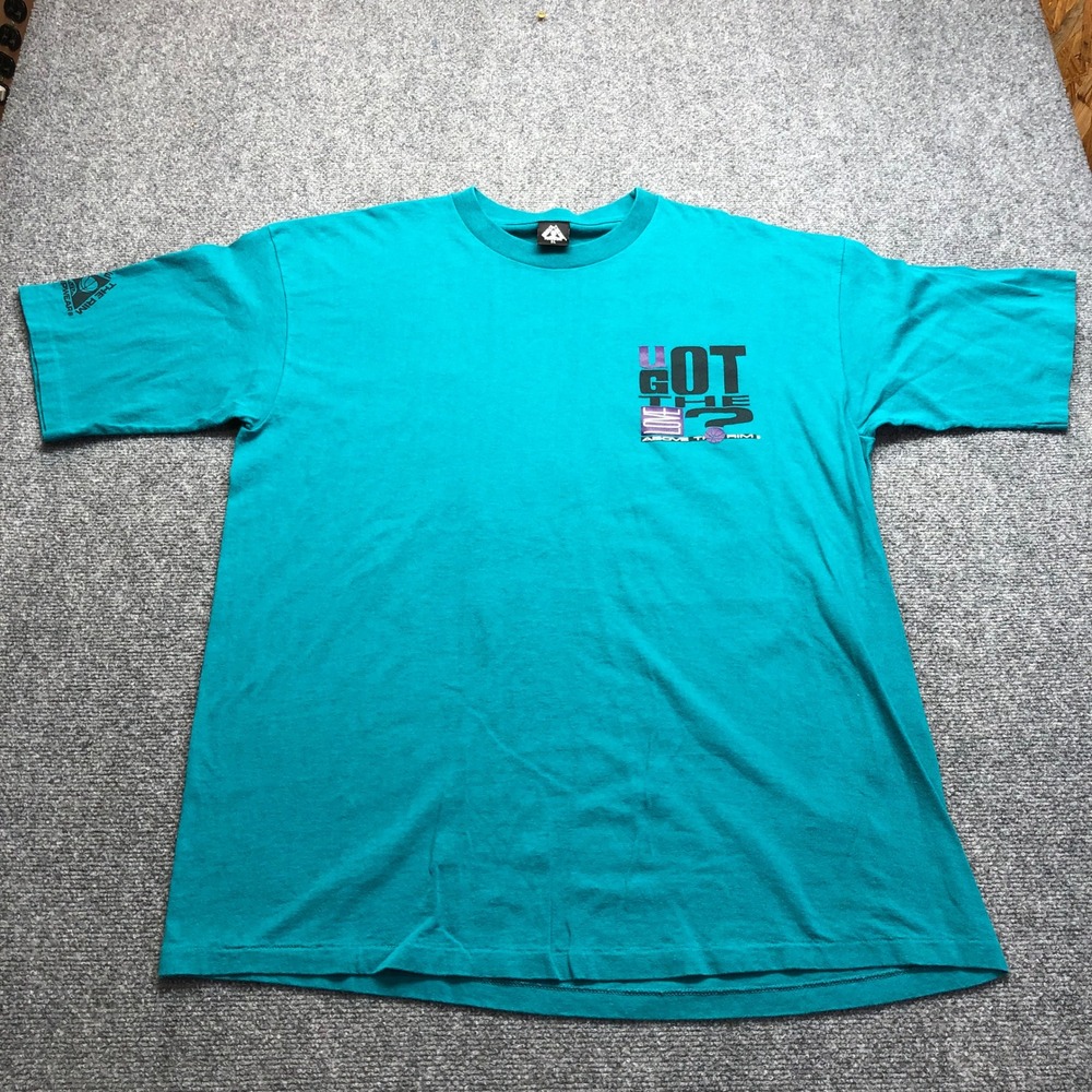 Vintage Reebok Above The Rim T Shirt Mens XL Teal U Got The Love Basketball